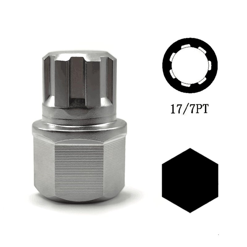 JEUCLEL 20pc 17/7PT Wheel Locking Nut Key Compatible with BMW, Anti-Theft Lug Nut Removal Tool - Image 4